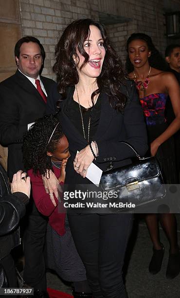 Mary-Louise Parker and daughter Caroline Aberash Parker attends the "After Midnight" Broadway Opening Night at the Brooks Atkinson Theatre on...