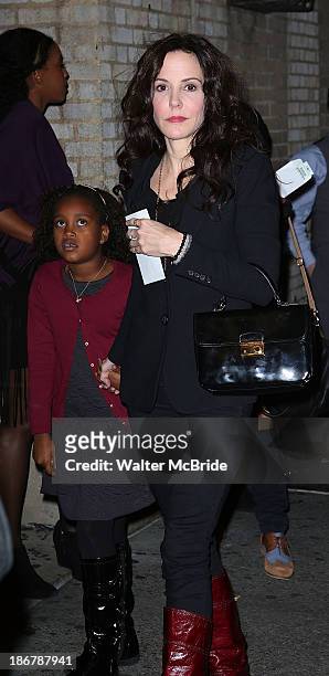 Mary-Louise Parker and daughter Caroline Aberash Parker attends the "After Midnight" Broadway Opening Night at the Brooks Atkinson Theatre on...