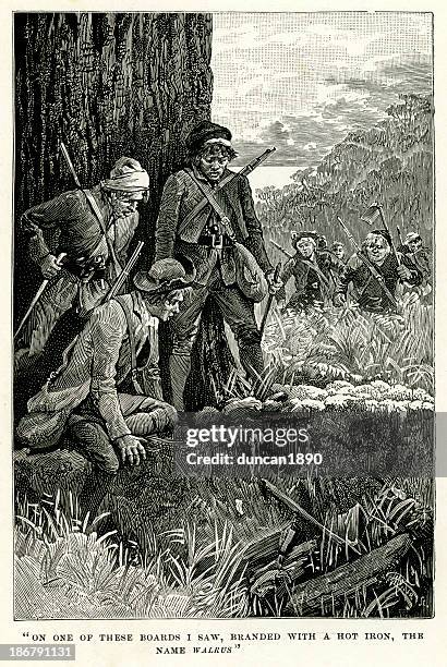 treasure island - robert louis stevenson stock illustrations