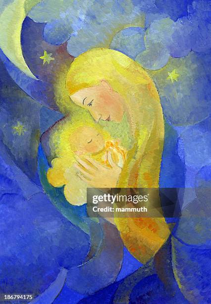 virgin mary - jungfrau maria stock-grafiken, -clipart, -cartoons und -symbole