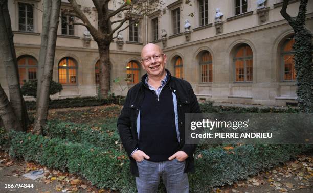 Frederic Worms, professor of philosophy and head of the international French philosophy centre at the prestigious ENS graduate school, poses in the...