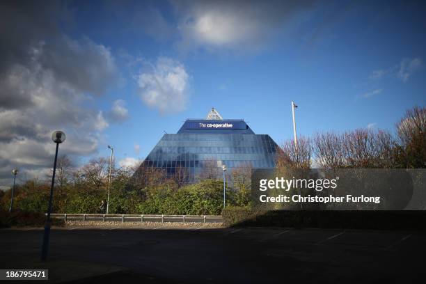 General view of the Stockport Pyramid Co-operative Bank customer service centre on November 4, 2013 in Stockport, United Kingdom. The Co-operative...