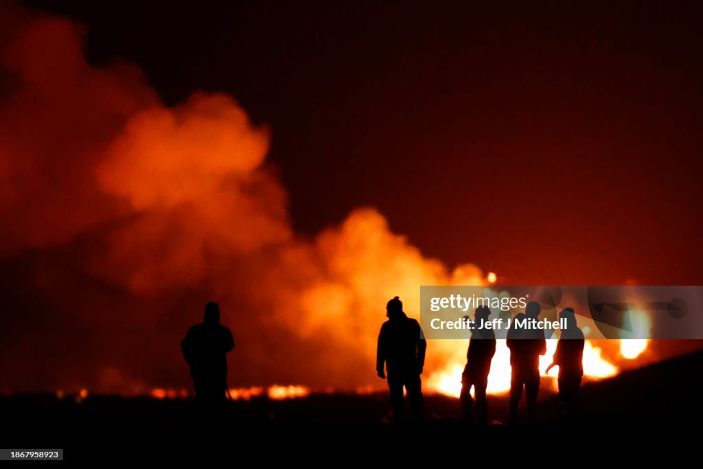 Volcano Erupts On Iceland's Reykjanes Peninsula