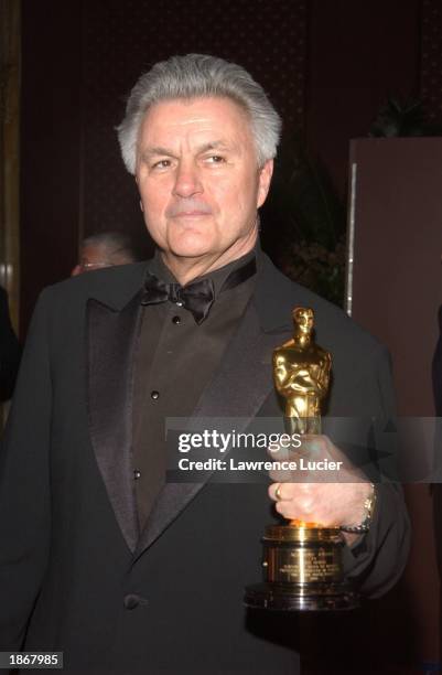 Author John Irving arrives at the official Academy of Motion Picture Arts & Sciences Oscar Night Viewing Party at Le Cirque 2000 restaurant March 23,...