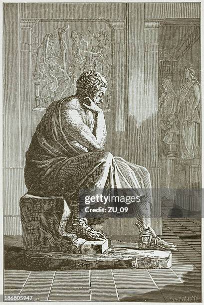 ilustrações, clipart, desenhos animados e ícones de aristóteles (36 bc - 322 bc - aristotle