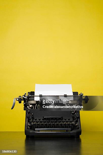 retro typewriter - typewriter stock pictures, royalty-free photos & images
