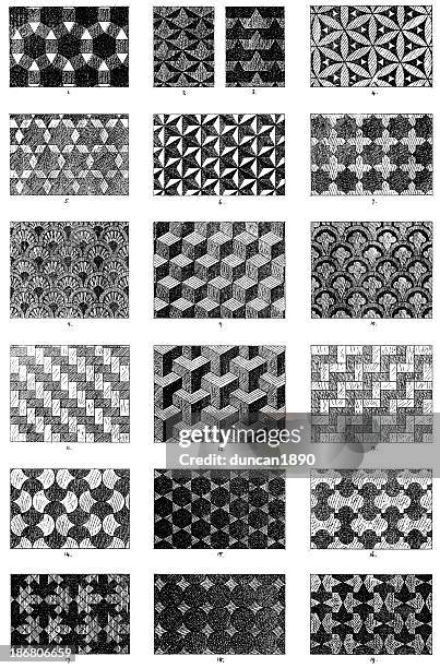 victorian ornamental art deisgn elements - mirror background stock illustrations