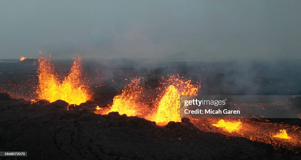 Volcano Erupts On Iceland's Reykjanes Peninsula