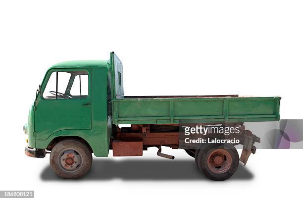 alten truck - dump truck stock-fotos und bilder