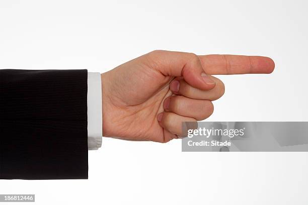 クリッピングパス、指を指す手 - hand pointing ストックフォトと画像