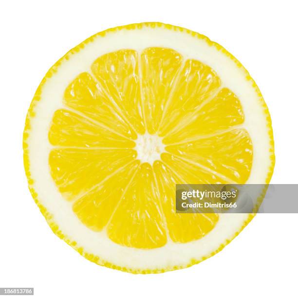 zitrone teil auf weiß - lemons stock-fotos und bilder