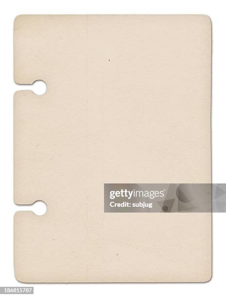 a blank brown filing card with two holes - index card stock pictures, royalty-free photos & images