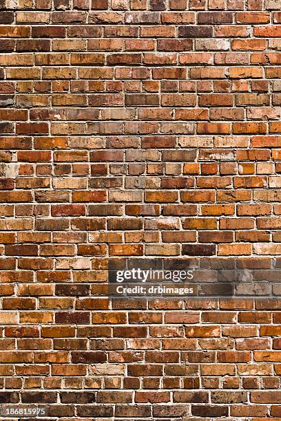 brick wall - dark brown brick stock pictures, royalty-free photos & images