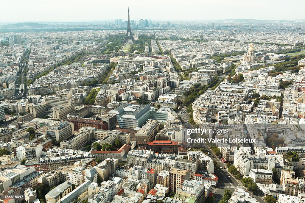 Vue aérienne de Paris