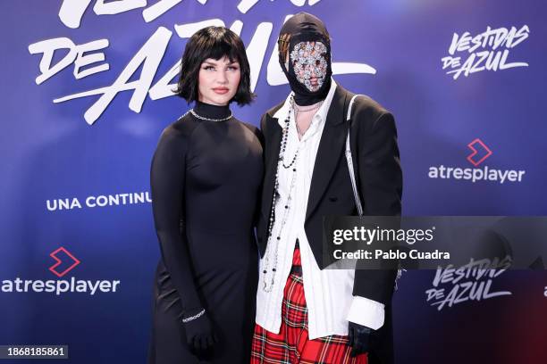 Mirela Balic attends the Madrid premiere of "Vestidas de Azul" at Cine Callao on December 19, 2023 in Madrid, Spain.