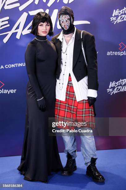 Mirela Balic attends the Madrid premiere of "Vestidas de Azul" at Cine Callao on December 19, 2023 in Madrid, Spain.