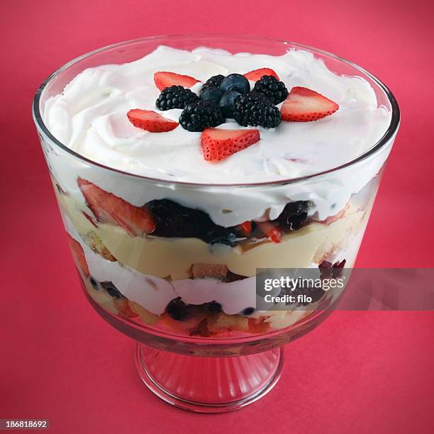 trifle dessert - trifle stock pictures, royalty-free photos & images