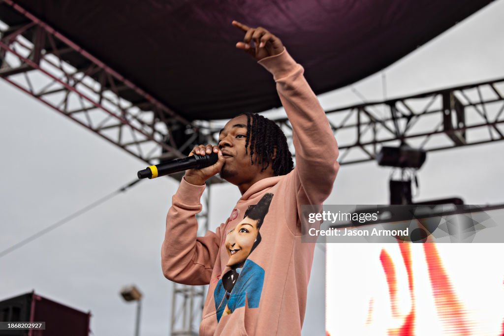 Top Dawg Entertainment (TDE) throws its 10th annual toy drive and concert featuring SZA, Jay Rock, YG and other TDE artists performing followed by a gift giveaway to kids in the Nickerson Gardens housing projects