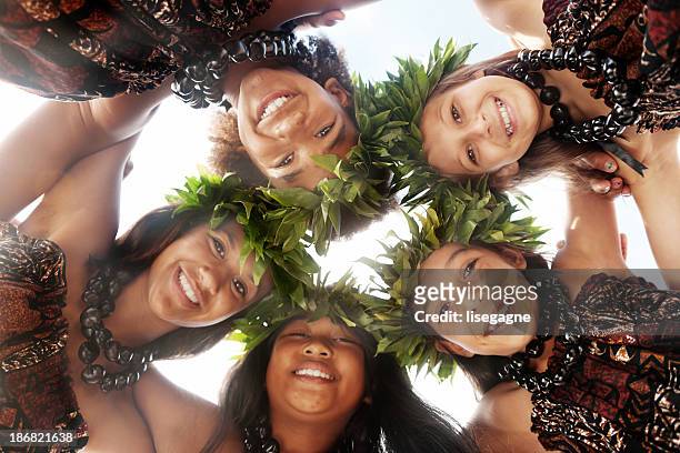 hula dancers - pacific islands stock pictures, royalty-free photos & images