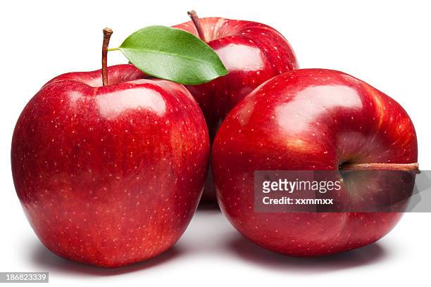red apples - apple isolated stock pictures, royalty-free photos & images