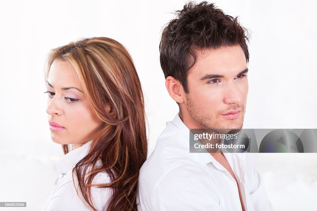 Young couple having a relationship difficulties
