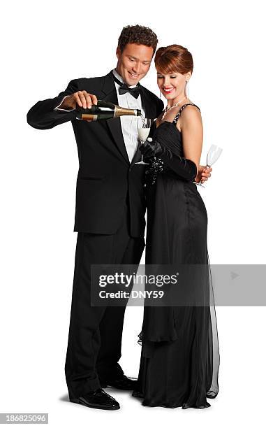 celebration - glamour couple stock pictures, royalty-free photos & images