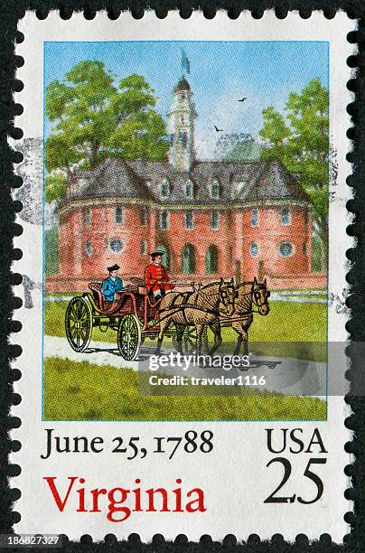 williamsburg, virginia stamp - williamsburg virginia stock pictures, royalty-free photos & images