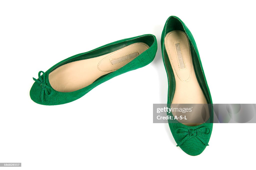 Verde sapatos