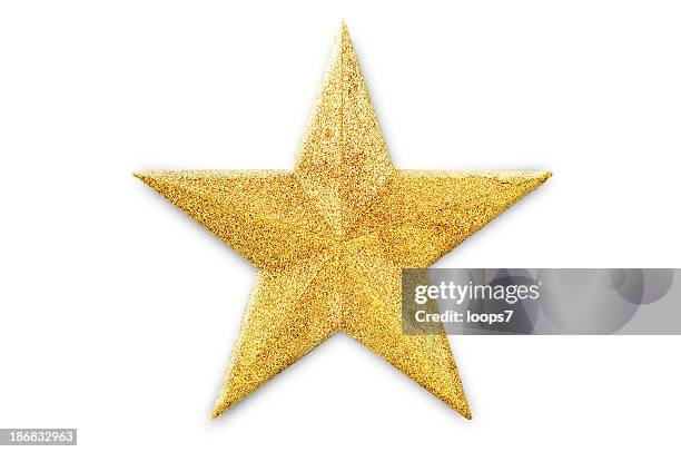 golden star - christmas decorations isolated stock pictures, royalty-free photos & images