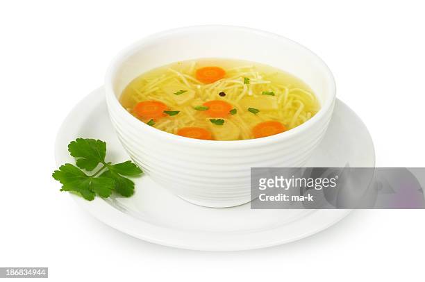 chicken soup - soup stock pictures, royalty-free photos & images