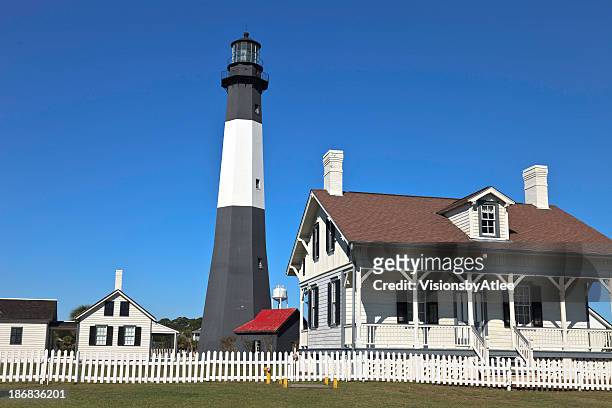 tybee island light station - tybee island stock pictures, royalty-free photos & images