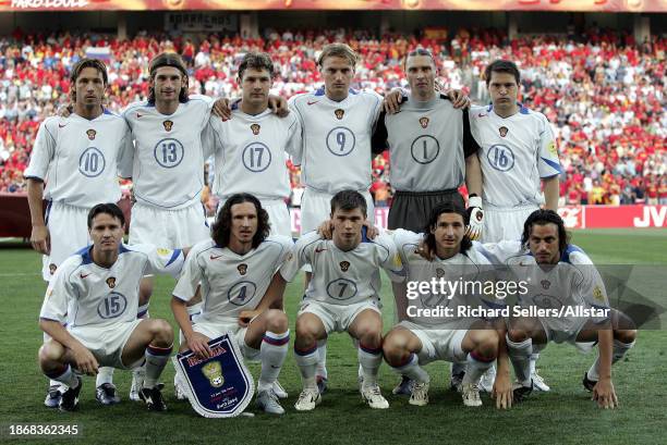 June 12: Russian Team Group before the UEFA Euro 2004 match between Spain and Russia at Estadio Faro-loule on June 12, 2004 in Algarve, Portugal.