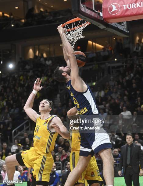 Georgies Papagiannis of Fenerbahce Beko in action during the Turkish Airlines EuroLeague week 16 basketball match between Alba Berlin and Fenerbahce...