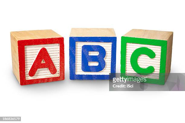 abc building blocks - toy block stock pictures, royalty-free photos & images