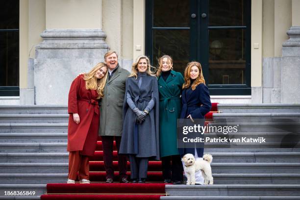 Princess Amalia of The Netherlands, King Willem-Alexander of The Netherlands, Queen Maxima of The Netherlands, Princess Ariane of The Netherlands and...