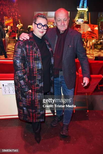 Leonard Lansink and Maren Muntenbeck during the 19th Christmas Circus premiere at Tempodrom on December 22, 2023 in Berlin, Germany.
