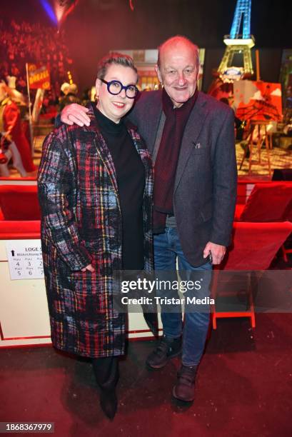 Leonard Lansink and Maren Muntenbeck during the 19th Christmas Circus " premiere at Tempodrom on December 22, 2023 in Berlin, Germany.