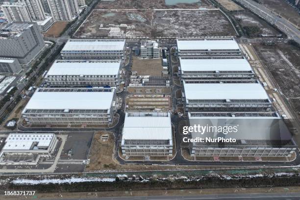 Photo taken on December 23 shows Tencent's largest big data center and cloud computing base in East China, which is situated in the Jiangning...