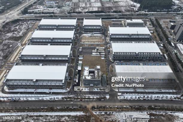 Photo taken on December 23 shows Tencent's largest big data center and cloud computing base in East China, which is situated in the Jiangning...