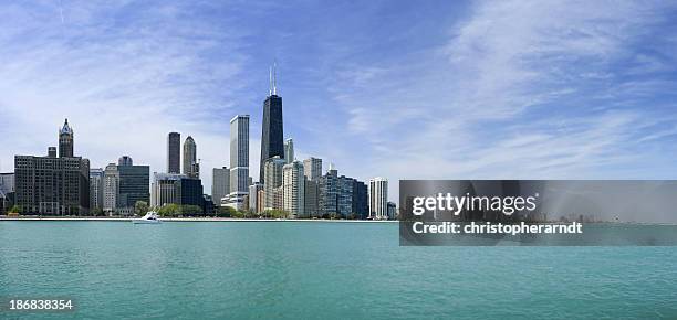 chicago gold coast panorama - gold coast chicago stock pictures, royalty-free photos & images