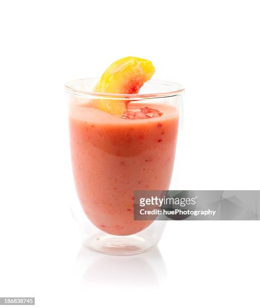peach smoothie - smoothie sparse stock pictures, royalty-free photos & images