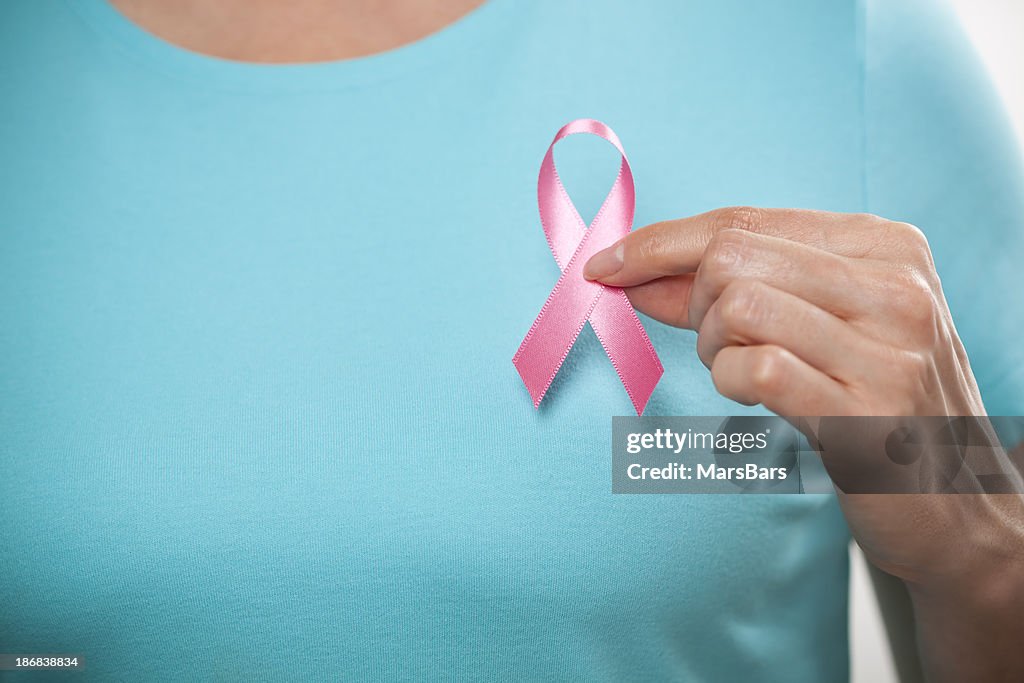 Rosa Fita de Consciencialização Contra o Cancro