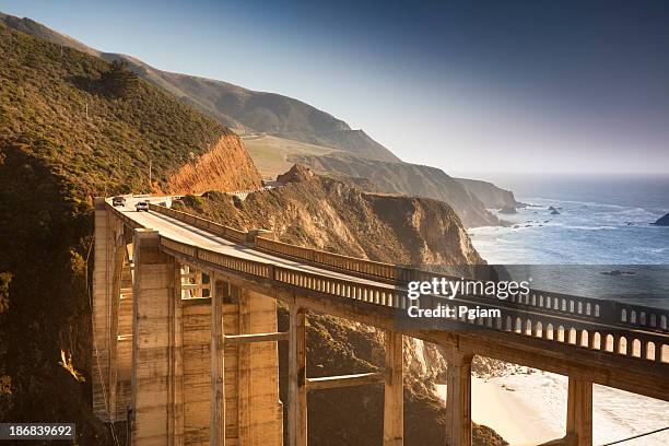 bixby bridge, big sur, california, stati uniti - bixby bridge foto e immagini stock