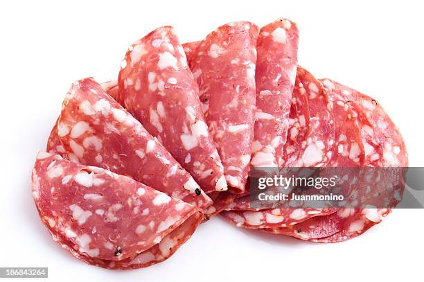 sopressata - salami fotografías e imágenes de stock