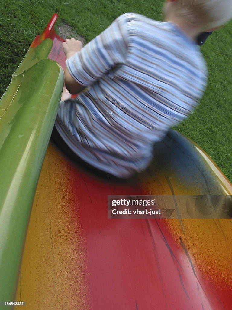 Boy on a slide