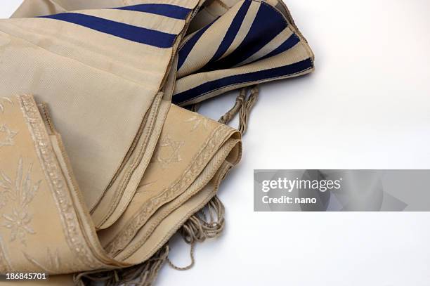 jewish tallis - jewish prayer shawl stock pictures, royalty-free photos & images