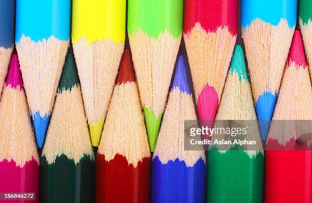 colored pencils - writing instrument bildbanksfoton och bilder