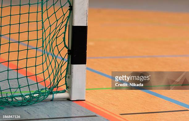 goal indoor - handball stock pictures, royalty-free photos & images