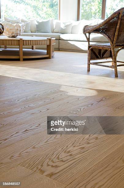 hardwood floor - wooden floor stockfoto's en -beelden
