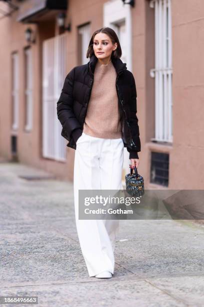 Olivia Palermo is seen in the West Village on December 19, 2023 in New York City.